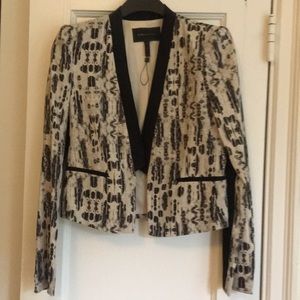 BCBG Max Azria Black and White Ikat blazer